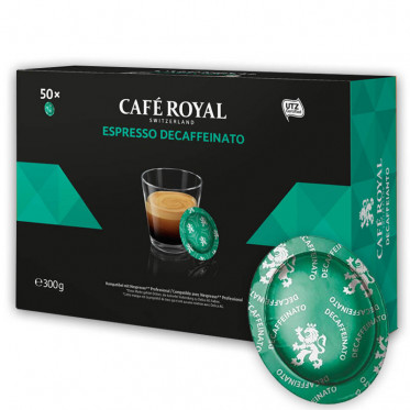 Capsule Nespresso Pro Compatible Café Royal Office Pads Espresso Decaffeinato - 6 boites - 300 capsules