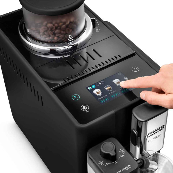 Machine à café en grains Delonghi Rivelia Latte FEB 4455.B Noir Onyx + 94€ de CADEAUX EXCLUSIFS