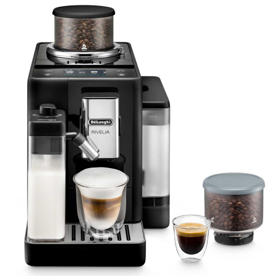 Machine à café en grains Delonghi Rivelia Latte FEB 4455.B Noir Onyx + 94€ de CADEAUX EXCLUSIFS