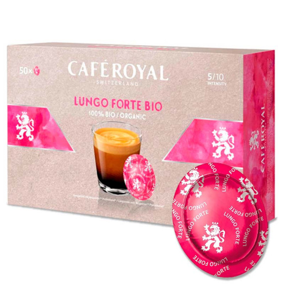 Capsule Nespresso Pro Compatible Café Bio Café Royal Office Pads Lungo Forte - 50 capsules