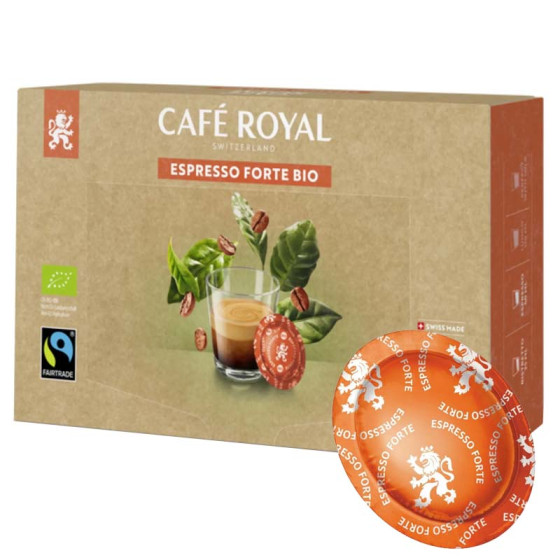 Capsule Nespresso Pro Compatible Café Bio Café Royal Office Pads Espresso Forte - 50 capsules