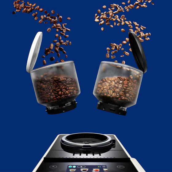 Machine à café en grains Delonghi Rivelia FEB4435.B Noir Onyx avec 2 bacs à grains