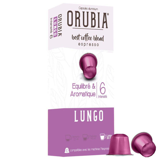Capsule Nespresso Compatible Café Orubia Lungo - 10 capsules