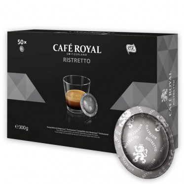Capsule Nespresso Pro Compatible Café Royal Office Pads Ristretto - 6 boites - 300 capsules