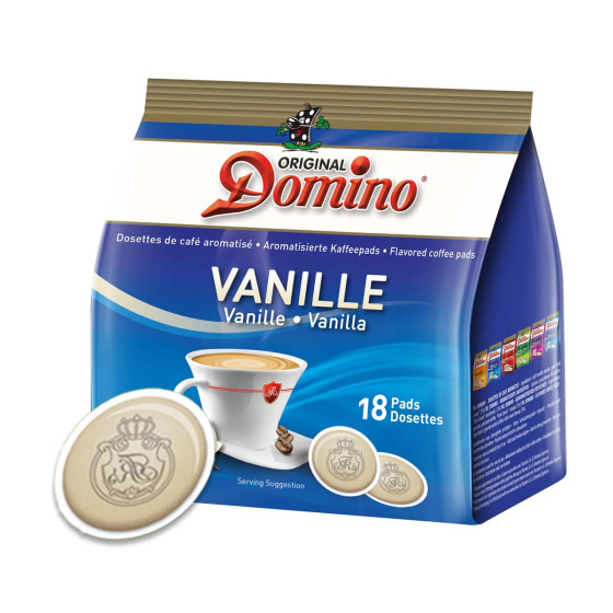 Dosettes Senseo® compatibles Domino Café Vanille  - 18 dosettes