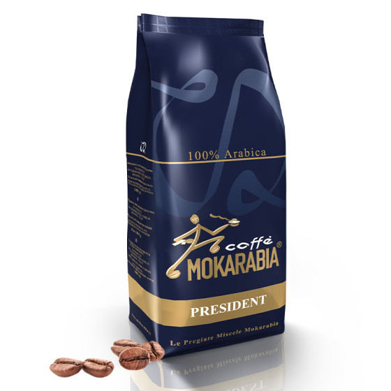 Café en Grains Mokarabia President 100% Arabica - 12 paquets - 12 Kg