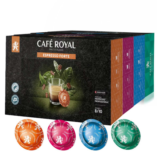 PACK Découverte - Capsule Nespresso PRO Compatible Café Royal Office Pads - 200 capsules