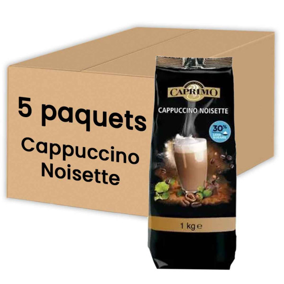 Cappuccino Noisette Caprimo 30% Less Sugar - 5 paquets - 5 Kg