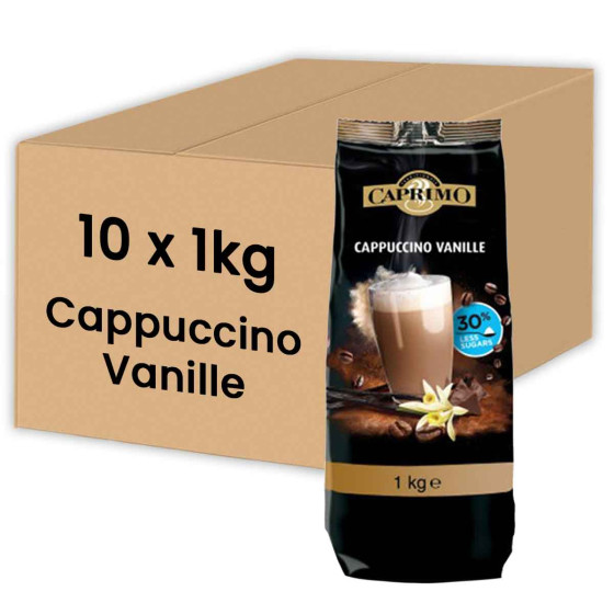 Cappuccino Vanille Caprimo 30% Less Sugar - 10 paquets - 10 Kg