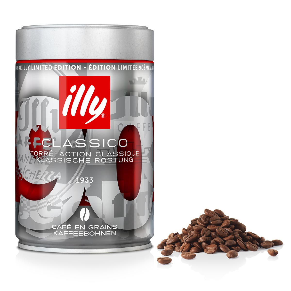 Illy Espresso Classico Café en Grains Arabica en Boîte Métal 250gr