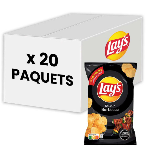 Biscuits Apéritif - Chips Lay's saveur Barbecue 45g - 20 Paquets
