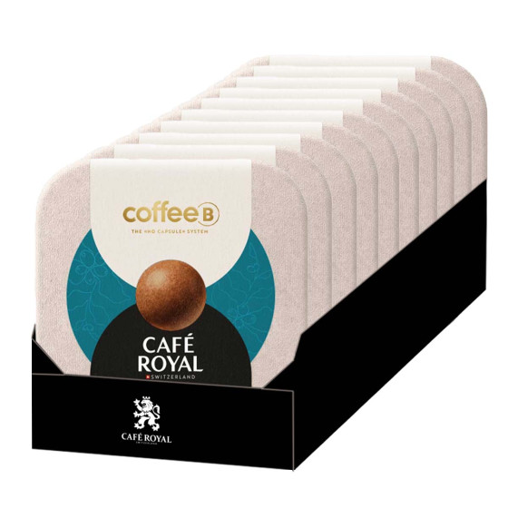 Dosette de café CoffeeB Café Royal Decaffeinato - 10 boites - 90 boules de café