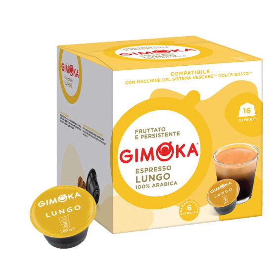 Capsule Dolce Gusto Compatible Gimoka Café Lungo - 6 paquets - 96 Capsules