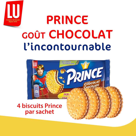 Biscuit Prince Chocolat 4 Biscuits - 20 paquets - 80 biscuits