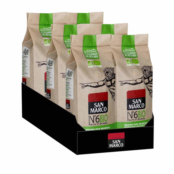 Café en Grains Bio San Marco - 6 paquets - 3 Kg