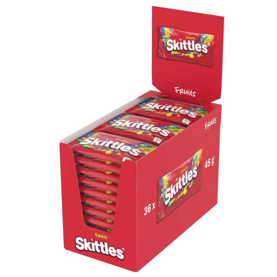 Bonbon Skittles Fruits 45 gr - Boite de 36 paquets