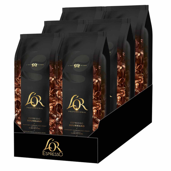 Café en Grains L'Or Professional Espresso Gourmand - 6 paquets - 6 Kg