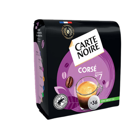 Dosette Senseo compatible Café Carte Noire n°7 Corsé - 3 paquets - 108 dosettes