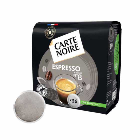 Dosette Senseo compatible Café Carte Noire n°8 Expresso Classic - 3 paquets - 108 dosettes