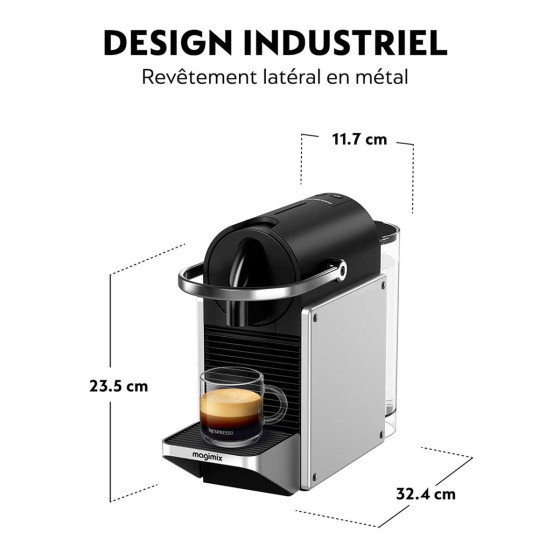 Machine Magimix Nespresso Pixie Gris Métal M113