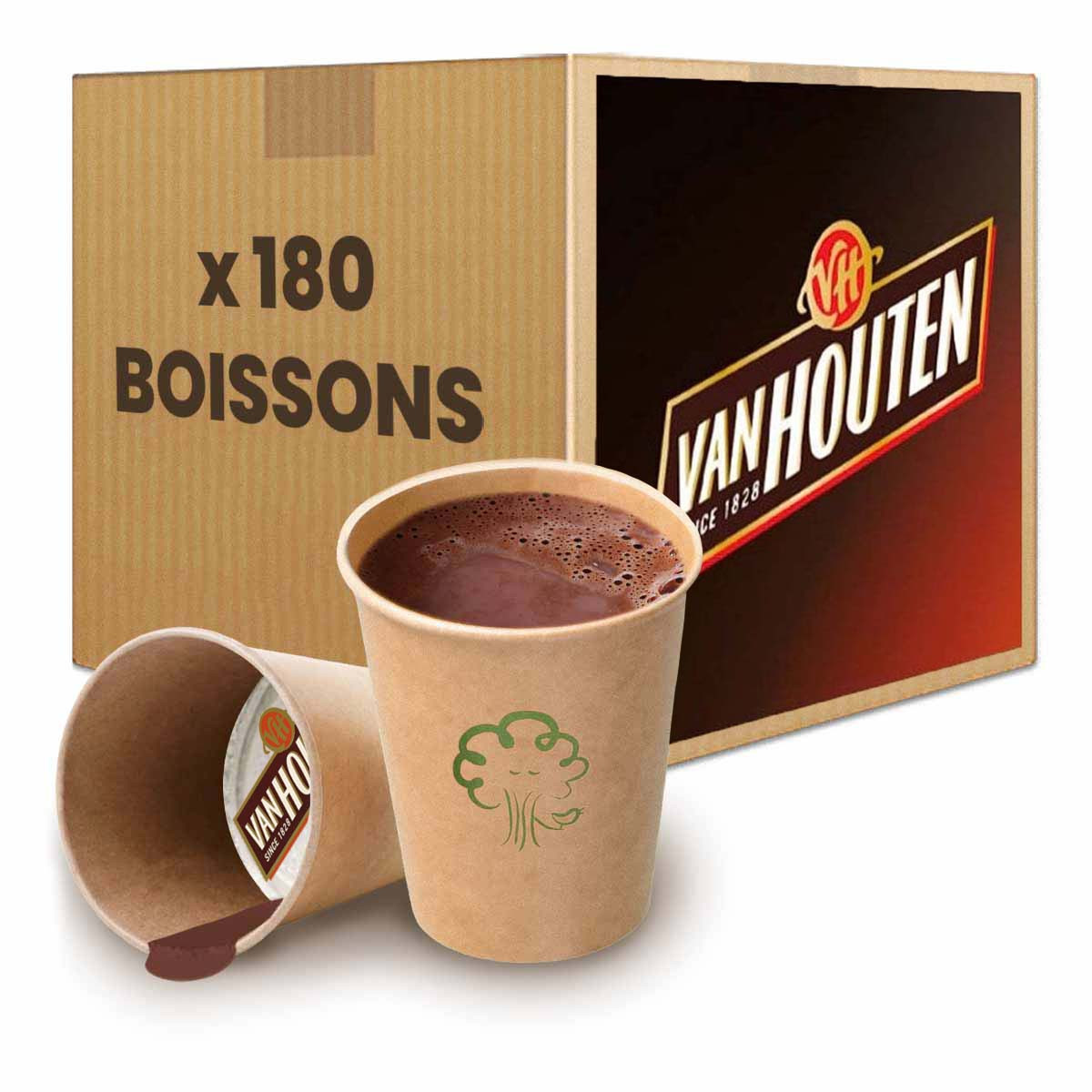 Van Houten chocolat chaud en poudre et gobelets Coffee Webstore