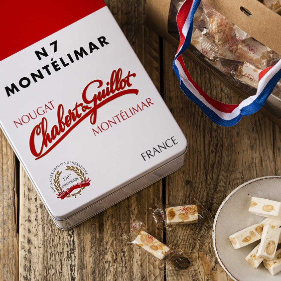 Ma boîte à Nougat Nougat de Montélimar tendre 400 g - Les 3 Abeilles