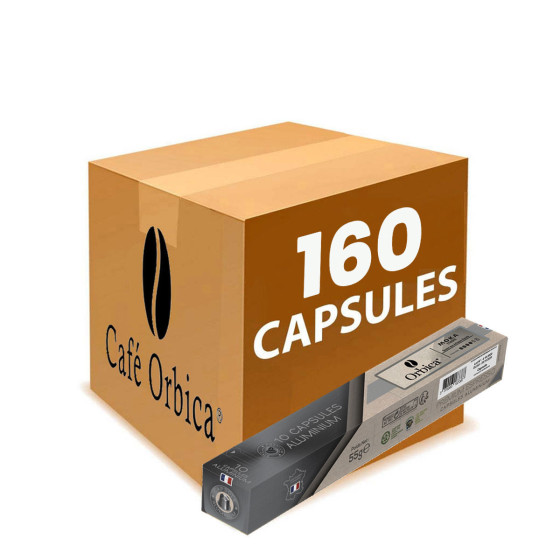 CAFE ORBICA Capsule Nespresso Compatible Caf&eacute; Orbica Moka - 16 tubes - 160 capsules 