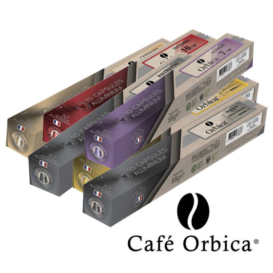 CAFE ORBICA Pack D&eacute;couverte Capsule Nespresso Compatible Orbica - 60 capsules 