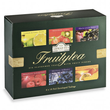 Coffret de Thés Ahmad Tea London Fruitytea - 6 parfums - 60 sachets