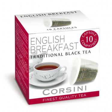 Capsule Nespresso Compatible Corsini Thé English Breakfast - 10 capsules