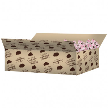 (ZS) Mini malvaviscos chocolate Monbana - Caja de 200 uds en envase individual