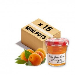 Confiture Bonne Maman - Mini pot en verre de confiture d'Abricot - 15x 30g
