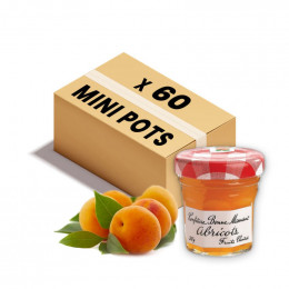 Confiture Bonne Maman - Mini pot en verre de confiture d'Abricot - 60x 30g
