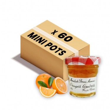 Confiture Bonne Maman - Mini pot en verre de confiture Orange amères - 60x 30g