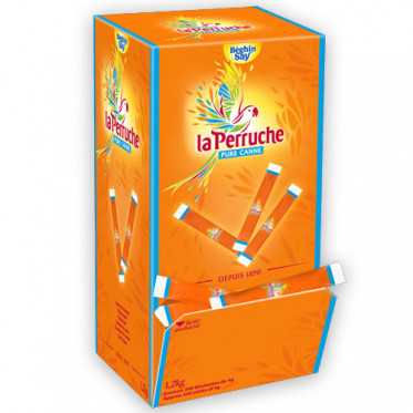 Bûchettes de sucre roux Béghin-Say La Perruche - 300 buchettes - 1,2 kg