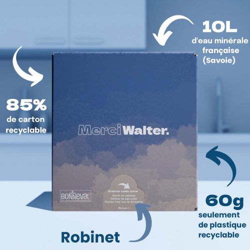 cube d'eau merci walter 10L d'eau minérale française