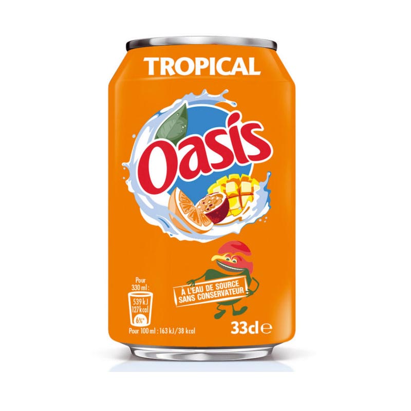 Oasis Tropical Jus De Fruits Canettes De 33 Cl Par 24 Achat En Ligne Coffee Webstore