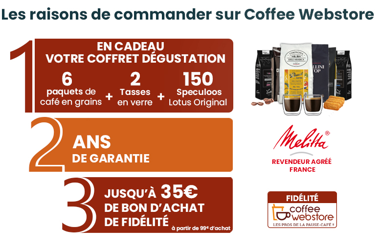 Melitta Purista F23/0-101 Argent + Cadeaux - Coffee Webstore