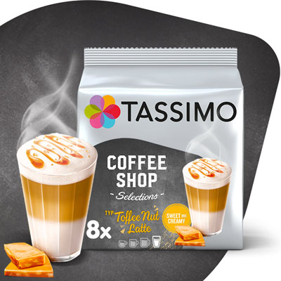 TASSIMO Carambar Cappuccino café, dosettes à café souples, T-Discs