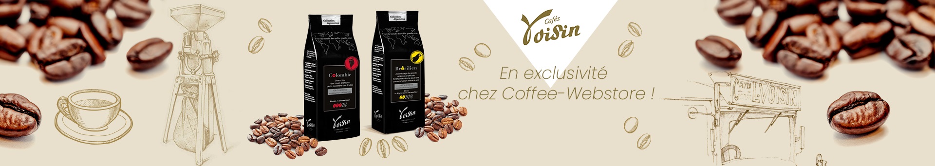 Les cafés grains Voisin en exclusivité chez Coffee Webstore